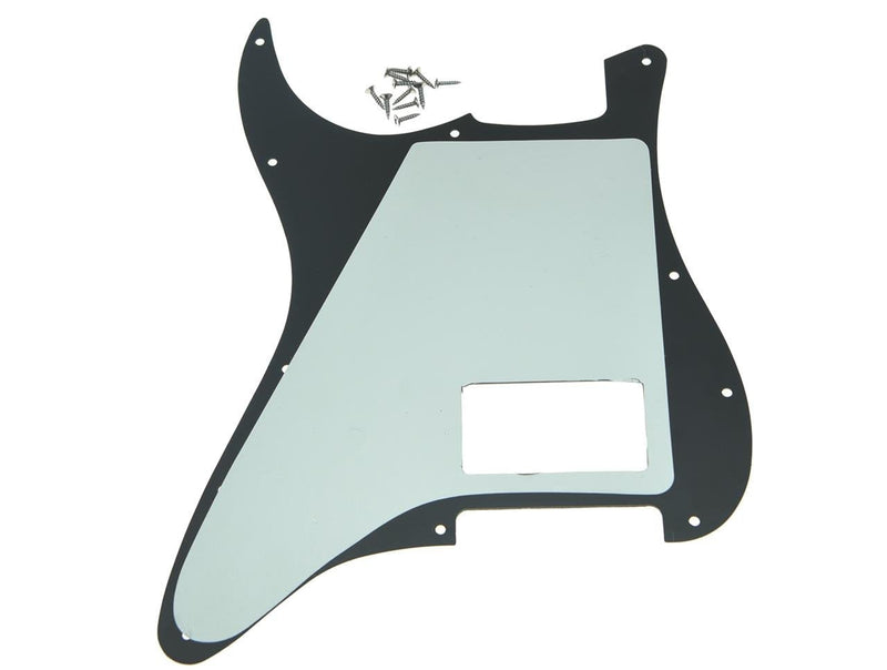 [AUSTRALIA] - KAISH 11 Hole ST/Strat Style One Humbucker Guitar Pickguard Scratch Plate for Delonge Stratocaster/Strat Black 3 Ply 
