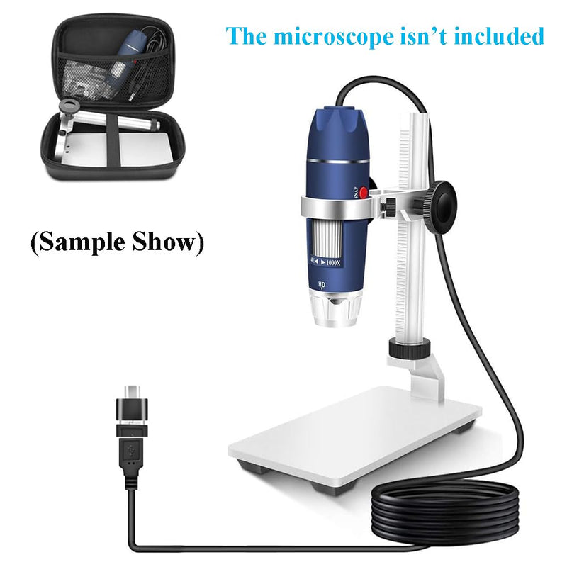 Aluminum Alloy Microscope Stand Holder for Digital Microscope, Stable and Durable, Adjusted Up and Down, Metal Stand Bracket with Portable Carrying Case