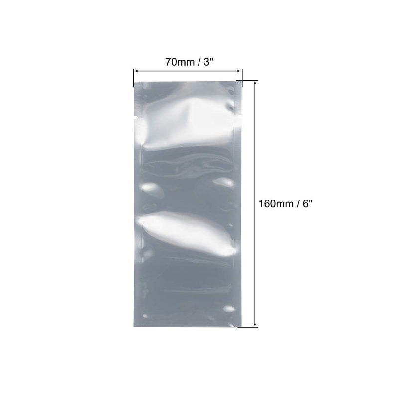 uxcell Antistatic Shield Shielding Bag, Flat Open Top Anti Static Bag for Electronic Devices, 3x6 inch(70x160mm), 100 PCS
