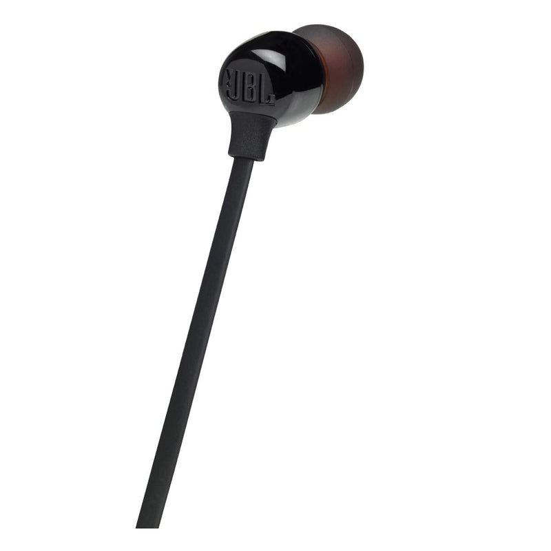 JBL Tune 125 - Bluetooth Wireless in-Ear Headphones with 3-Button Mic/Remote and Flat Cable - Black, Small