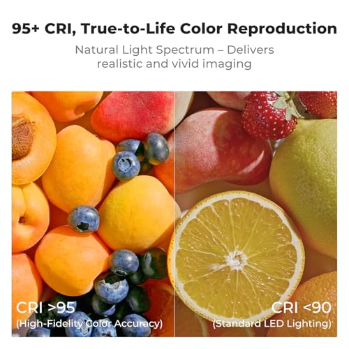 K&F CONCEPT 12W RGB Camera Video Light, 5000mAh CRI95+ 2700-7500K