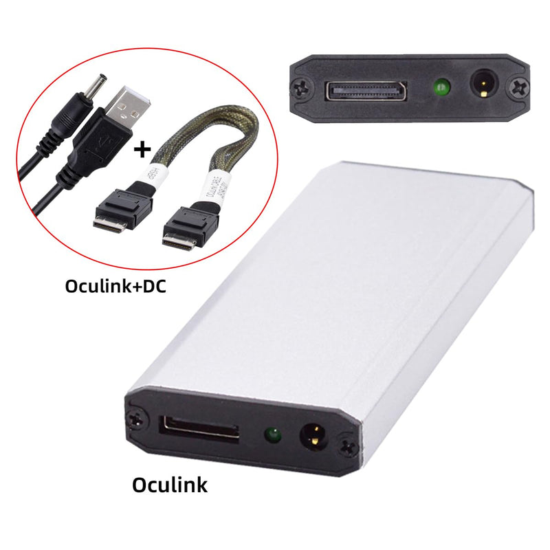 Oculink SFF-8612 SFF-8611 to M.2 NGFF M-Key to NVME PCIe SSD 2280 SSD Enclosure Adapter for Mainboard 4X-Oculink to NVME Adapter Enclosure
