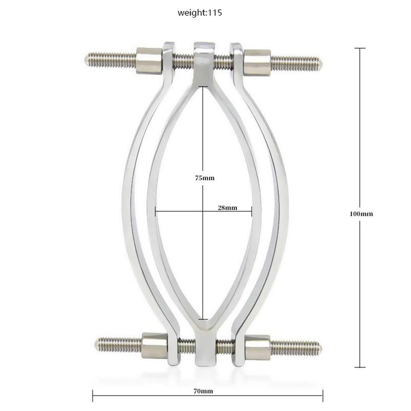 AMAZBEE Labia Spreader for Women Stainless Steel Vaginal Spreader for Speculum Fetish Clitoris Labia Clip for Adults SM Sex Games (1) 1