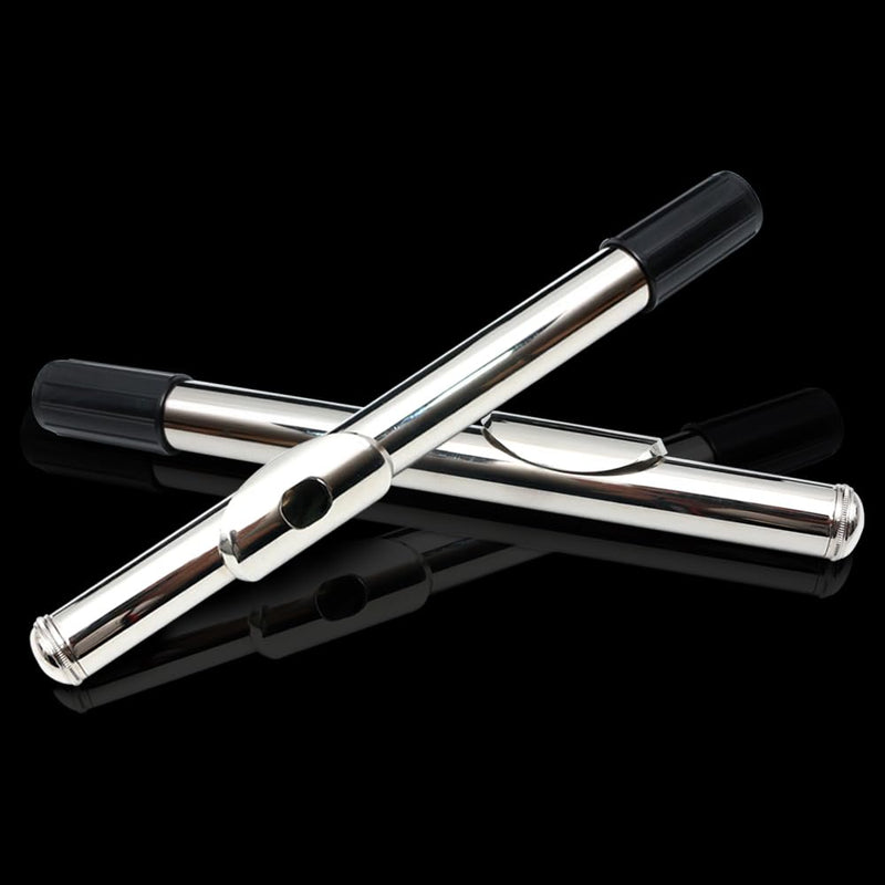 New 16 Hole C key Flute with Gloves Cleaning Rod Case Closed hole Nickel Silver Flute instrument (#silver) #silver