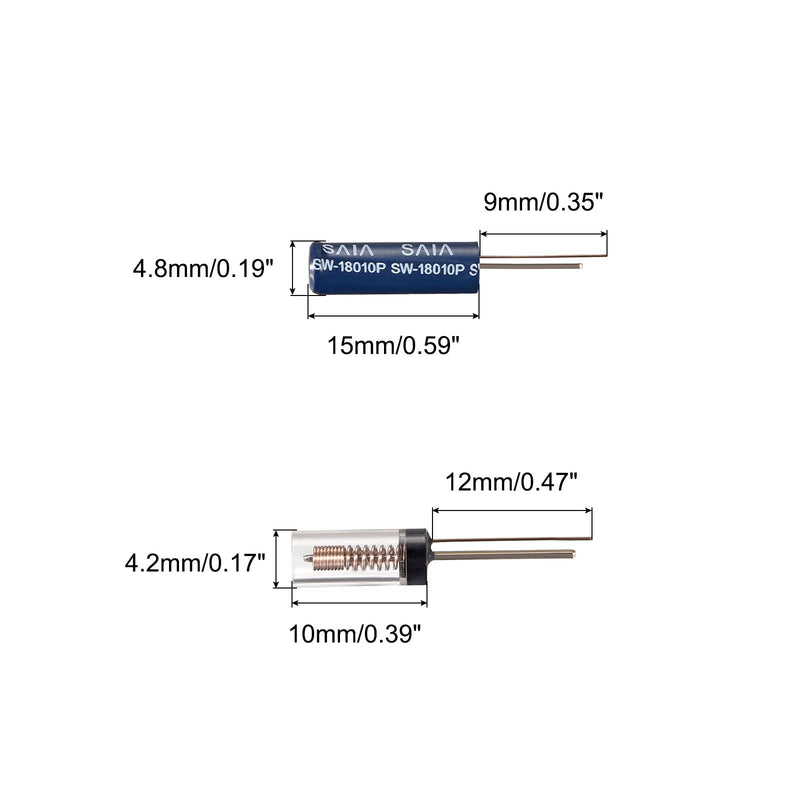 QUARKZMAN 10 Set SW-18030 SW-18010P Vibration Switch 5mA Spring Electronic Sensor Switch Clear Blue
