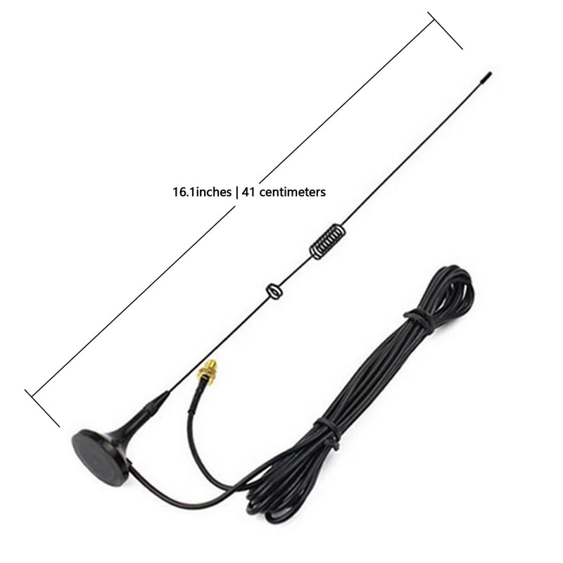 Mobile radio antenna Car VHF antenna Dual frequency UHF 136-174MHz 400-520MHz UHF antenna Car magnetic antenna, compatible with Kenwood compatible with BaoFeng amateur radio walkie-talkie