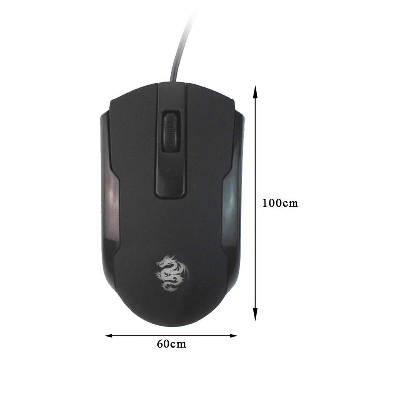 WishLotus Left Handed Mouse Logo Laser Engraving and Matte Process 800 DPI Resolution 3D Button Plug and Play Mini USB Wired Mouse Suitable for Laptop