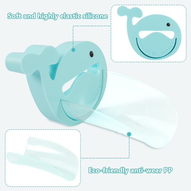 Pack of 2 Children's Tap Extenders, Faucet Extender for Children, Hand Wash, Kitchen, Bathroom (Blue + Pink) Blue and pink