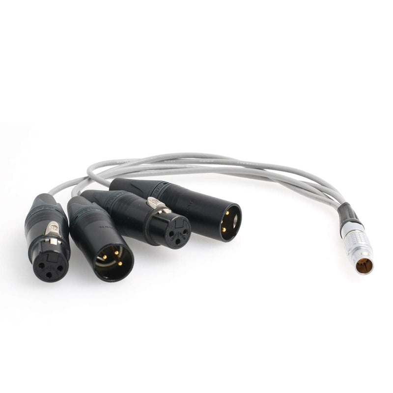 Eonvic 10 Pin to 2x3 pin XLR Atomos Breakout Audio Input Output Cable for Shogun Monitor Recorder straight 10pin