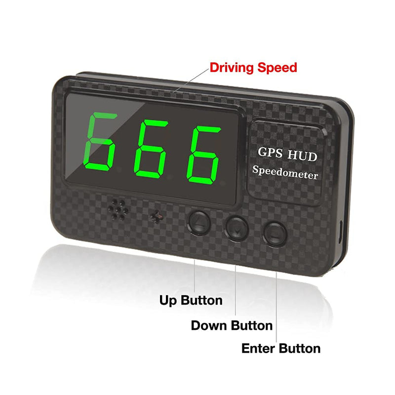 Original Universal GPS Head Up Display Speedometer Odometer Car Digital Speed Display MPH Over Speeding Alarm Car Clock for All Vehicles C60/C60S/C80/C90 (C60S)
