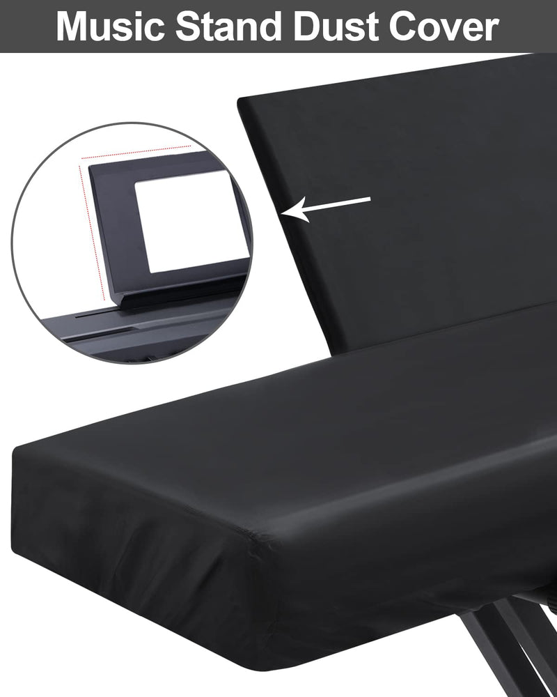 [AUSTRALIA] - Piano Keyboard Dust Cover, Water Proof Stretchy Electric Piano Keyboard Covers for Digital Electric Pianos, Full Cover Elastic Lock Music keyboard Protector Cover (88 - Keys, Black) 88 - Keys 