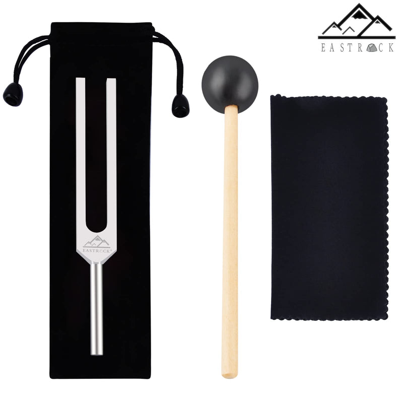 EASTROCK 528 Hz Tuning Fork with Silicone Hammer and Cleaning Cloth,Clinical Grade Nerve/Sensory for Perfect Healing Musical Instrument and Stress Reliever Healing Tuning Fork 528HZ