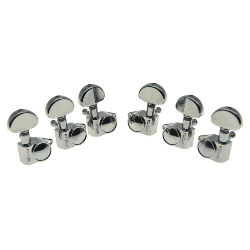 Wilkinson 3x3 ROTO Style Full Size Sealed Guitar Tuners Tuning Keys Pegs Guitar Machine Heads Fits USA Les Paul or Acoustic Guitars Chrome