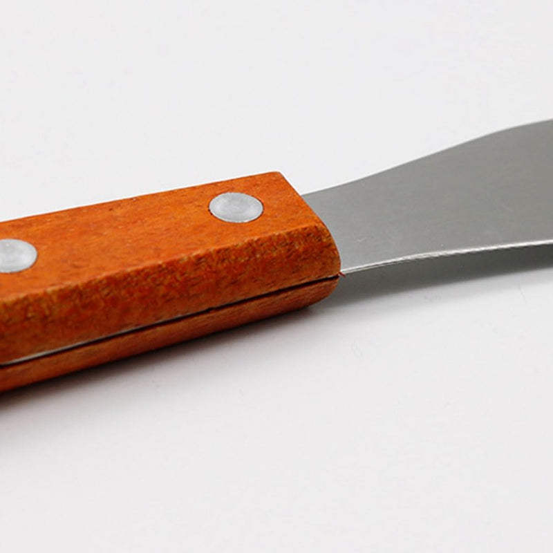 Inokantucy Dental Lab 8 Spatula, Plaster Alignment Mixing Wax End Instrument, Plaster Mixing Knife with Wooden Handle