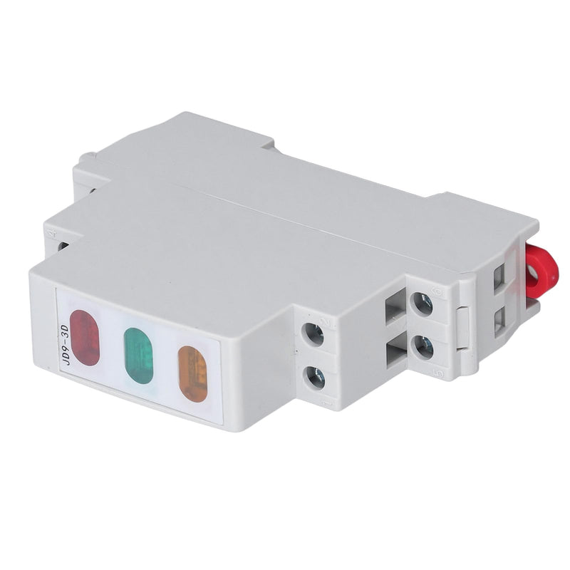 DIN Rail Indicator Light, Red Yellow Green LED Indicator Lamp for AC 50Hz 60Hz Circuits, LED Guide Rail Indicator Lights for Magnetic Starter Contactor