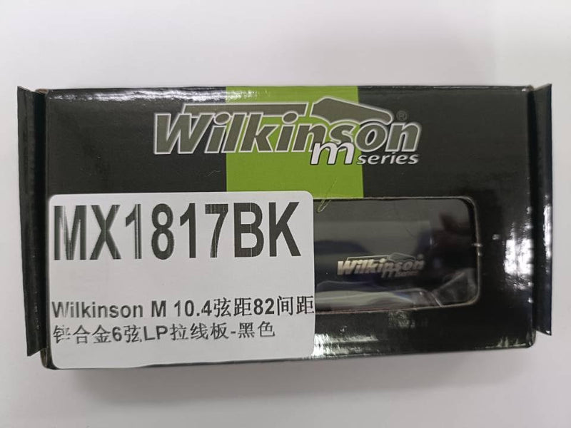 Wilkinson 52mm(2-3/64 inch) Guitar Tune-O-Matic Stop Tailpiece with Metric M8 x 1.29 Studs for Les Paul SG Style Electric Guitar, Black