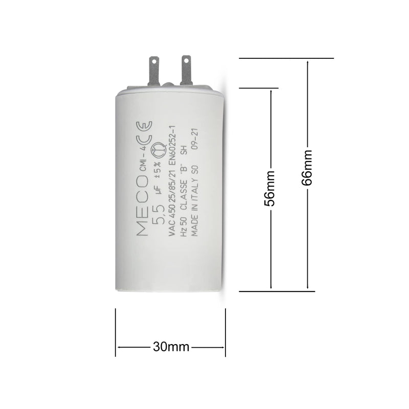 Capacitor 5.5 µF - Specially designed for roller shutters with small connection 2.8 mm - 2 year warranty 1