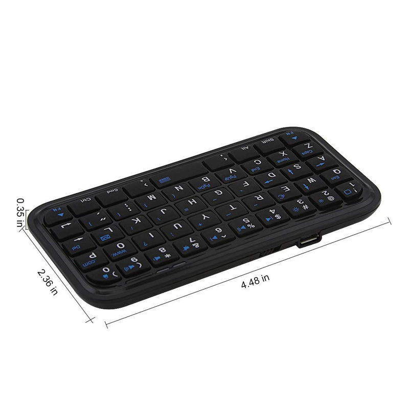 Bluetooth 3.0 Keyboard,Rechargeable Mini Slim Travel Size Wireless Pocket Keypad Small Portable 49 Keys Keyboard for PC Notebook Tablets Smartphones
