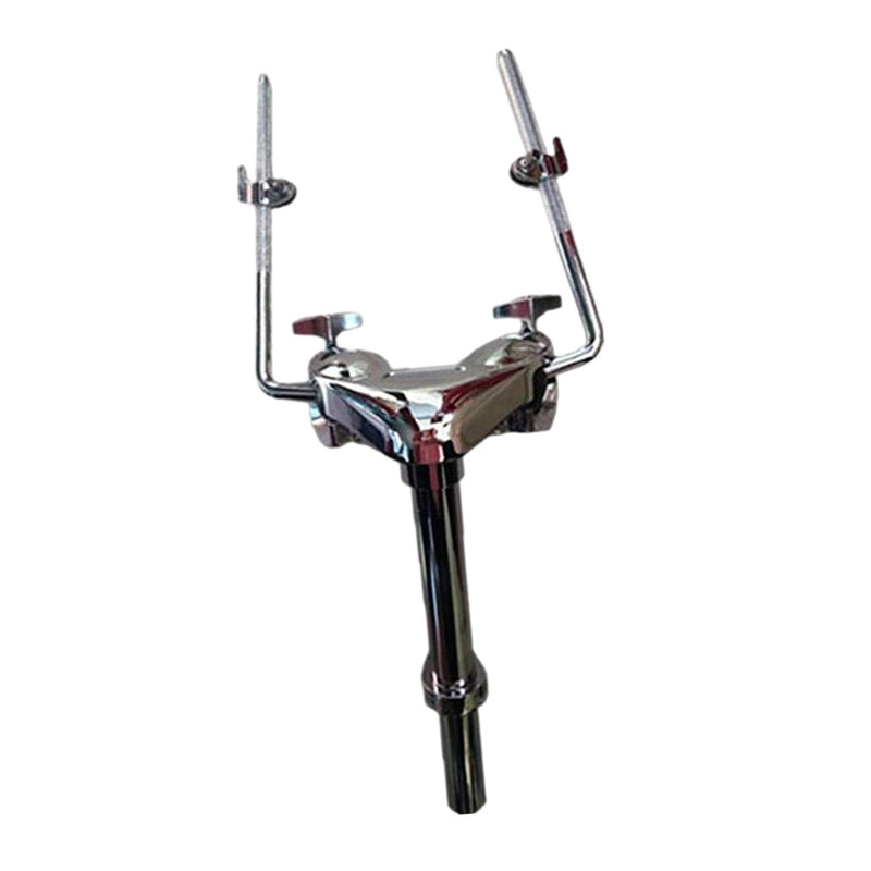 Metal Tom Drum Holder Mount Stable Sturdy for Tom Drum Instrument DIY Replaces Parts, Double Tom Holder