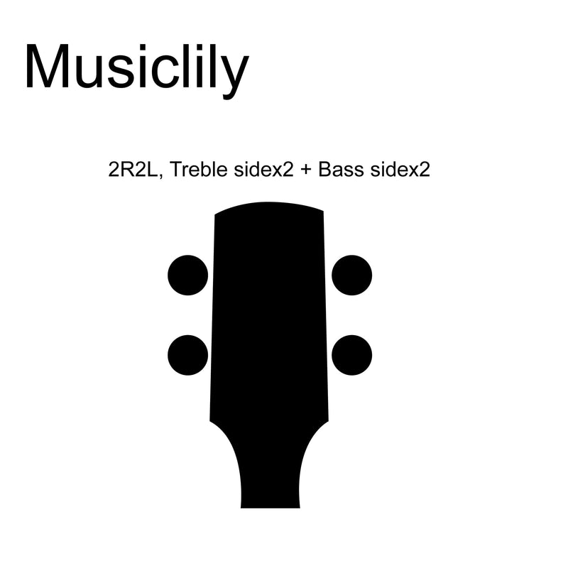 Musiclily Pro 2+2 Sealed Bass TunersTuning Keys Pegs Machine Heads for Ibanez Style Precision Jazz Bass, Gold