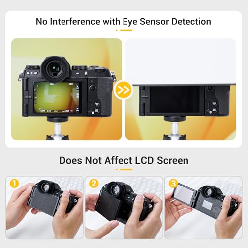JJC Eyecup Eye Cup Eyepiece & Metal Hand Grip L Bracket for Fuji Fujifilm X-S20 XS20 Camera, X-S20 Camera Accessories