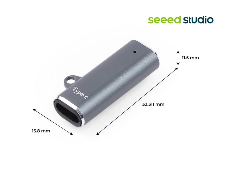 SenseCAP Tracker T1000-E Magnetic Charging Data Adapter, 7.62mm 4-Pin Pogo Pin to Type-C Connector