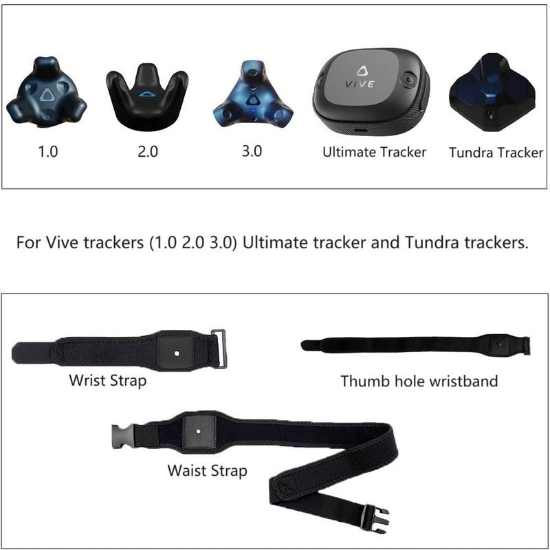 HTC Vive Full Body trackers Belt, trackers Fixed Belt, for Virtual Reality, Tundra Tracker Straps,1 Belt, 2 Bowl Straps, 2 Thigh Straps.