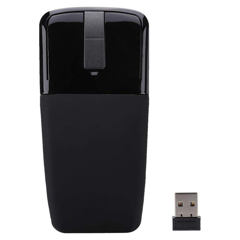 Wireless Bluetooth Mouse 1600DPI Ergonomic Foldable Arc Optical Touch Mouse with USB Receiver Suitable for PC Laptop Notebook Mac