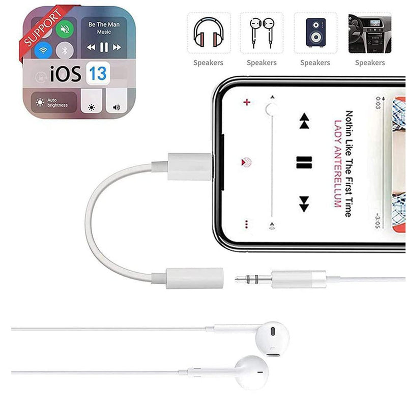 [Apple MFi Certified] 2 Pack for iPhone 3.5mm Headphones Adapter, Lightning to 3.5 mm Headphone/Earphone Jack Converter Audio Aux Adapter Dongle Compatible with iPhone 14 13 12 11 Pro XR XS Max X 8 7…
