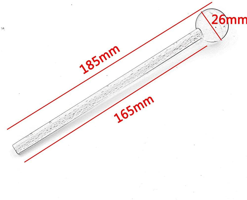 2Pcs 7.28" Long Rubber Head Percussion Mallets Sticks for Xylophone, Glockenspiel, Marimba, Woodblock, Bell Black