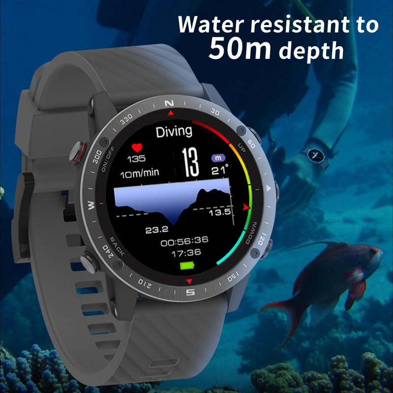 SUNROAD G5 Pro GPS Sports Watch AMOLED Health and Fitness Tracker Running Swimming Climbing Hiking Route Navigation Men Wristwatch