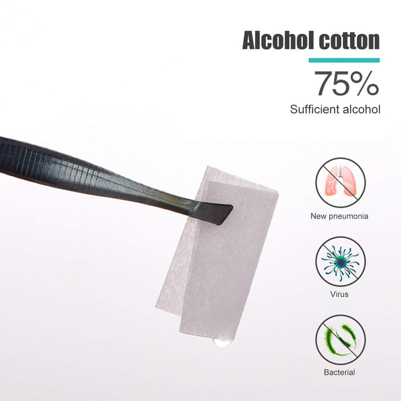 Pack of 100 Wet Wipes, Individually Wrapped Alcohol Preparation Pads, Flammable, Keep Away From Fire or Flames, Disinfectant Cotton for Skin Cleansing, Outdoor 1 stück (1er Pack)
