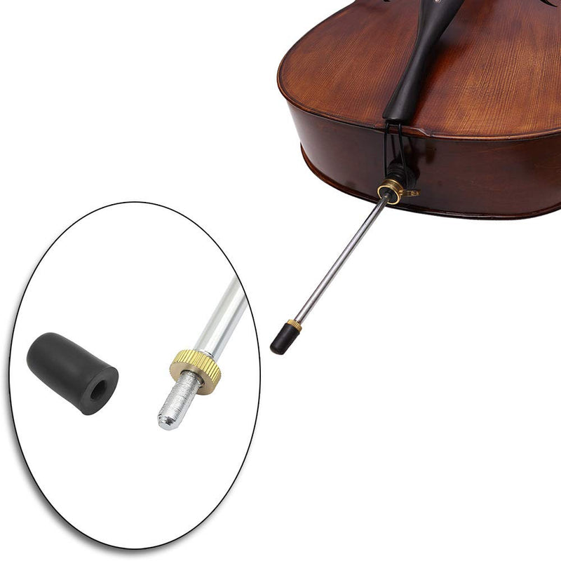 5pcs Cello Endpin Rubber Pad 6mm Black Rubber Tip for Double Bass