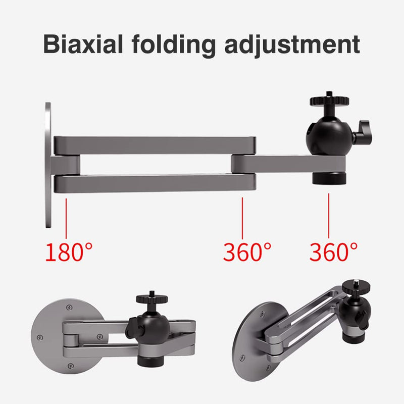 Foldable Projector Wall Mount Universal Adjustable Ceiling Wall Projector Mount Stand Aluminum Alloy Projectors Bracket (Wall Mount)