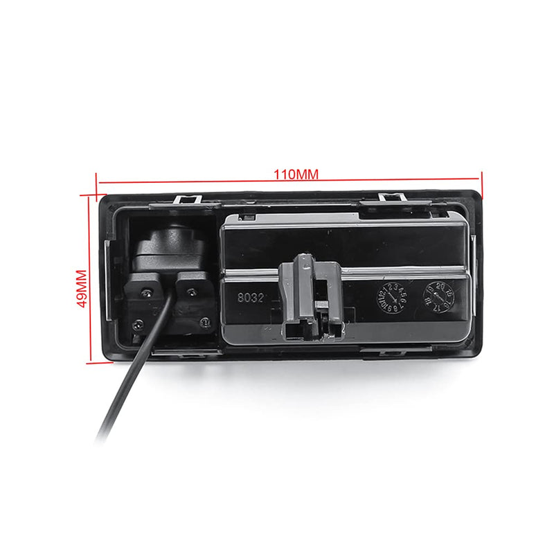 AHD/CVBS Car Rear View Camera's Fisheye Trunk Handle Camera with RCA Cable & Vehicle-Camera for Audi A4L A3 / Volkswagen VW Touran Tiguan Teramont Sagitar/Skoda Superb Octavia kamiq (AHD) AHD