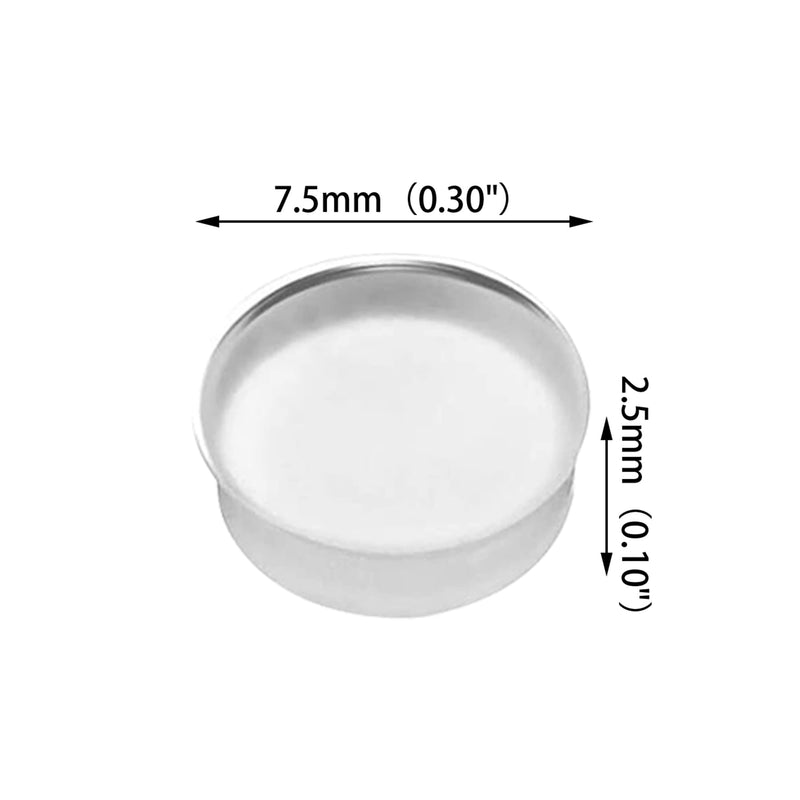Translucent 7.5x2.5mm Flute Plugs Open Silicone Silicone Hole Plug Flute Repair Accessories Pack of 24