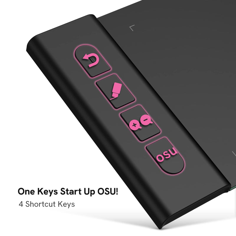 VEIKK Drawing Tablet OSU Tablet, Computer Graphics Tablets Art Tablet Portable VK430 4x3 inch, with 4 Shortcut Keys 8192 Levels Battery-Free Stylus Pen, Compatible with Mac/Window/Android Phone/Chrome