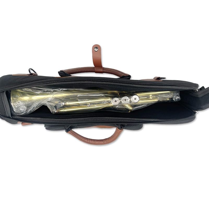 Trumpet Gig Bag, Durable and Lightweight Instrument Case, Oxford Cloth with Comfortable Shoulder Strap and Leather Gripped Handle, Easy to Carry,0.71kg Trumpet Bag