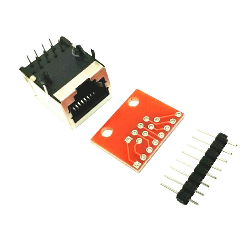 Almencla Pack of 10 8P8C Female Connectors and Connectors Plate Connector Breakout Board for Ethernet Sockets