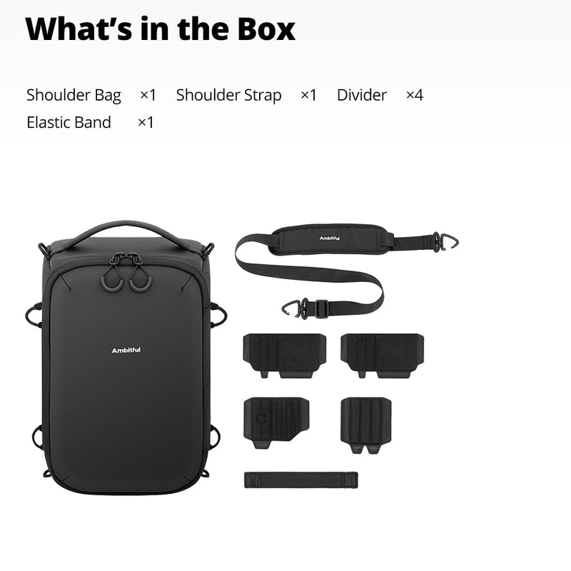 AMBITFUL Large Camera Cube Insert for Backpack, Waterproof Padded Camera Insert with Dividers, Quick Access for Travel Photography Gear Organizer (12.5L) Ambitful OC12