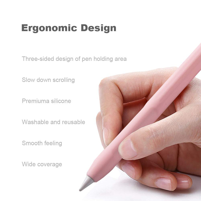 YINVA Case for Apple Pencil Apple Pencil Accessories Grip Holder for Apple Pencil 1st Generation Cover Sleeve for Apple Pencil with Protective Nib Cover for iPad Pencil(Pink) Pink For 1st Gen