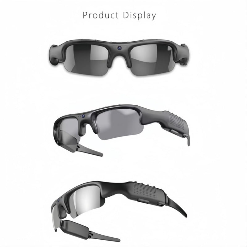 Smart Bike Glasses Camera HD 1080P WiFi Sports Glasses with Camera Video Glasses Video for Men/Woman with 32G TF Card
