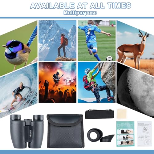 15x30 Binoculars for Adults High Power, Compact HD Waterproof Binoculars Binoculars (Bare)