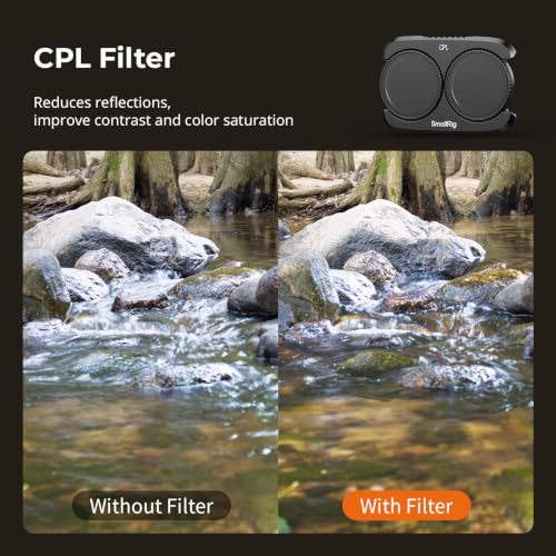 SMALLRIG VND 1-5 & CPL & 1/4 Black Mist Filter for DJI Osmo Pocket 4P VND1-5 & CPL & 1/4 Black Mist