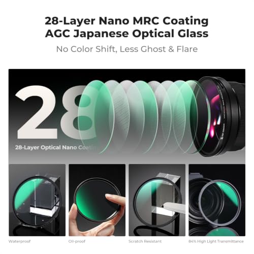 K&F CONCEPT 49mm Black Diffusion 1/4 Filter Mist Cinematic Effect Filter