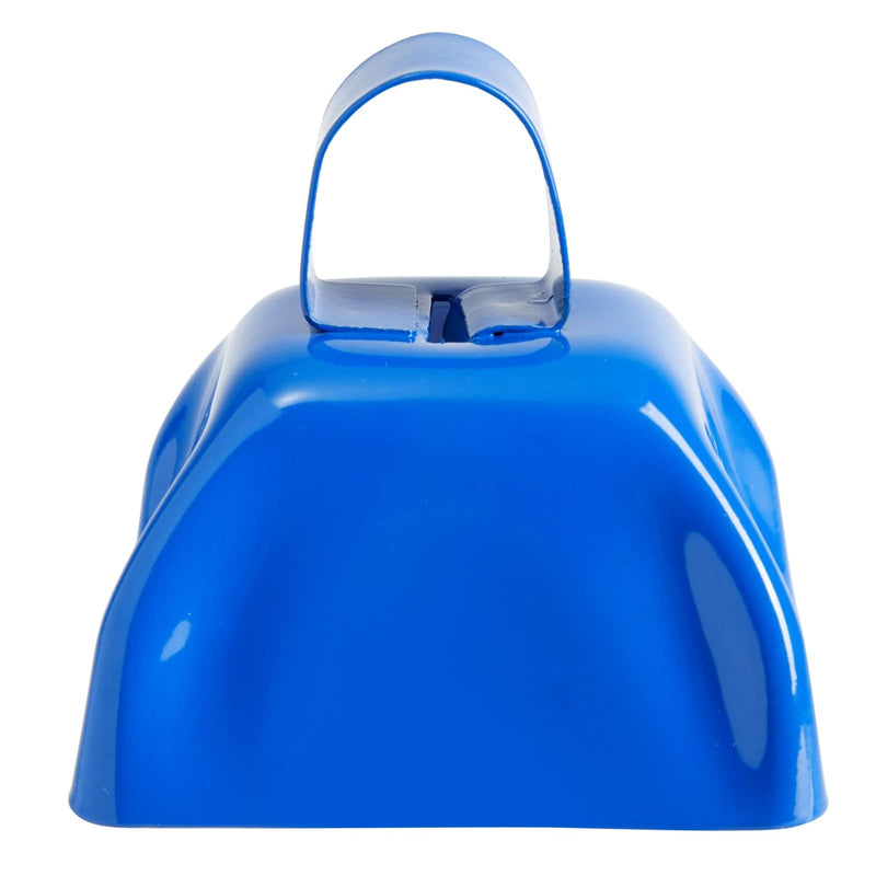 Set of 12 3-inch Cowbells with Handle, Hand Percussion Cow Bells Noise Makers for Sporting Events, Football Games (Blue)
