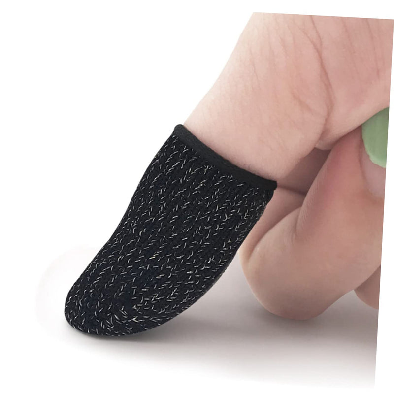 10pcs Finger Cots Touchscreen Finger Sleeve Finger Tube Cover Thumb Cots Mobile Game Controller Finger Sleeve Fabric Finger Gloves Finger Toe Cots Nylon Cell Phone White Finger Cap