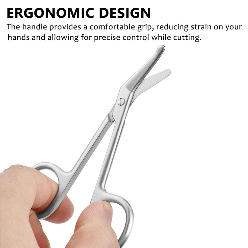 Ostomy Bag Scissor - Stoma Pouch Shear with Blunt Round Tip for Colostomy Ileostomy Care, Stainless Steel, 4.4" L, 1Pcs 1