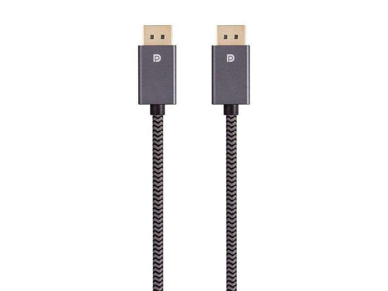 Monoprice DisplayPort 1.4 EasyPlug Nylon Braided Cable & 8K Certified Braided Ultra High Speed HDMI 2.1 Cable 1 Pack Cable + HDMI 2.1 Cable 10 Ft 6 Feet