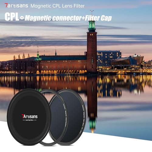 7artisans Nano Magnetic Filter UV Filter ND Light Reduction Filter/CPL Polarization Filter/GND Gradient Filter/Black Mist 1/4 Portrait Photography Filter Suitable for Lens(72mm CPL) 72mm Magnetic CPL